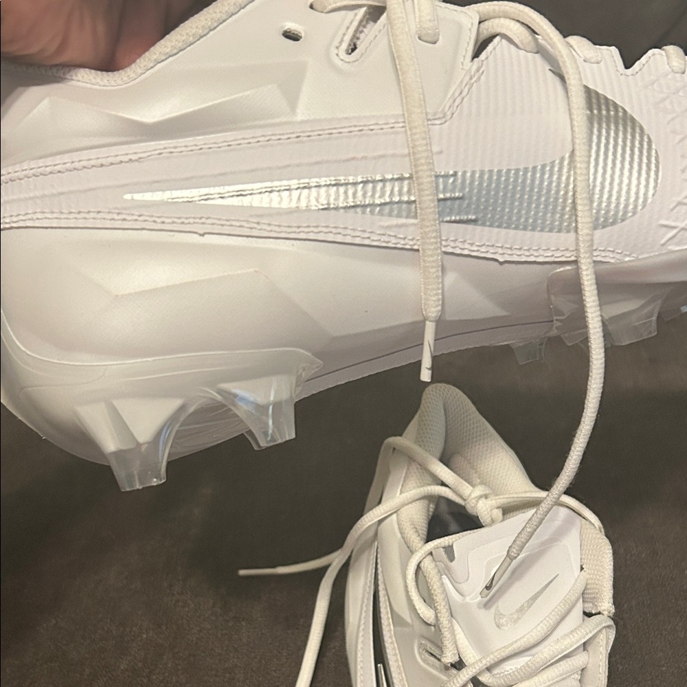 Nike Vapor Edge Elite 360 2 Men’s White&Silver Football Cleats:NEW NO BOX - Picture 13 of 14